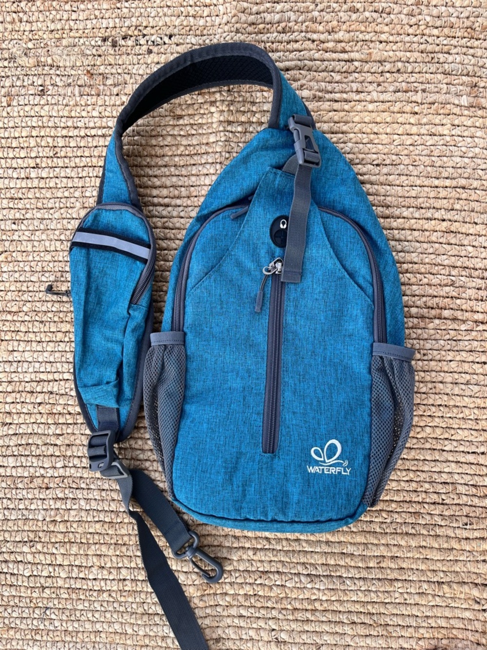 Waterfly Crossbody Sling Crossbody Daypack - Teal Blue